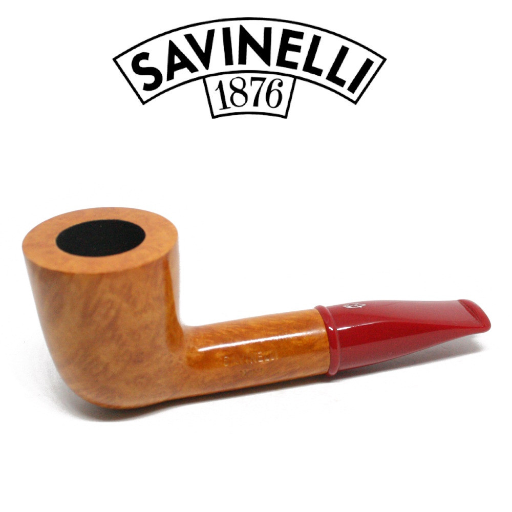 savinelli tobacco pipes Savinelli - Mini Smooth Red Stem 409 - 6mm Filter