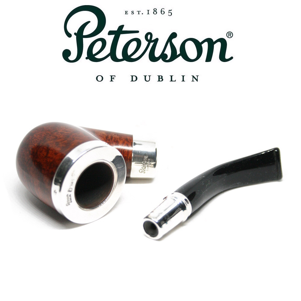 Peterson - 01 - Smooth - Silver Cap Spigot - Fishtail - GQ Tobaccos