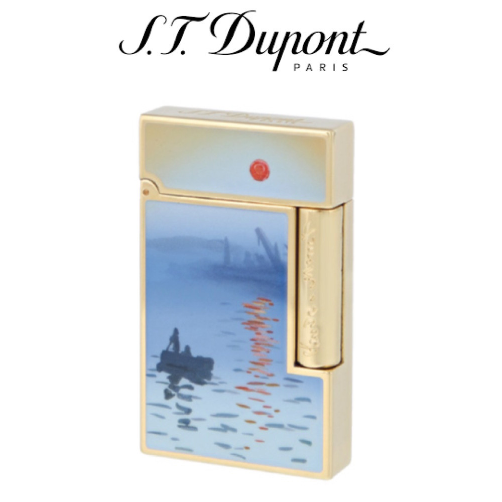 S.T. Dupont - Claude Monet - Blue Natural Lacquer & Yellow Gold