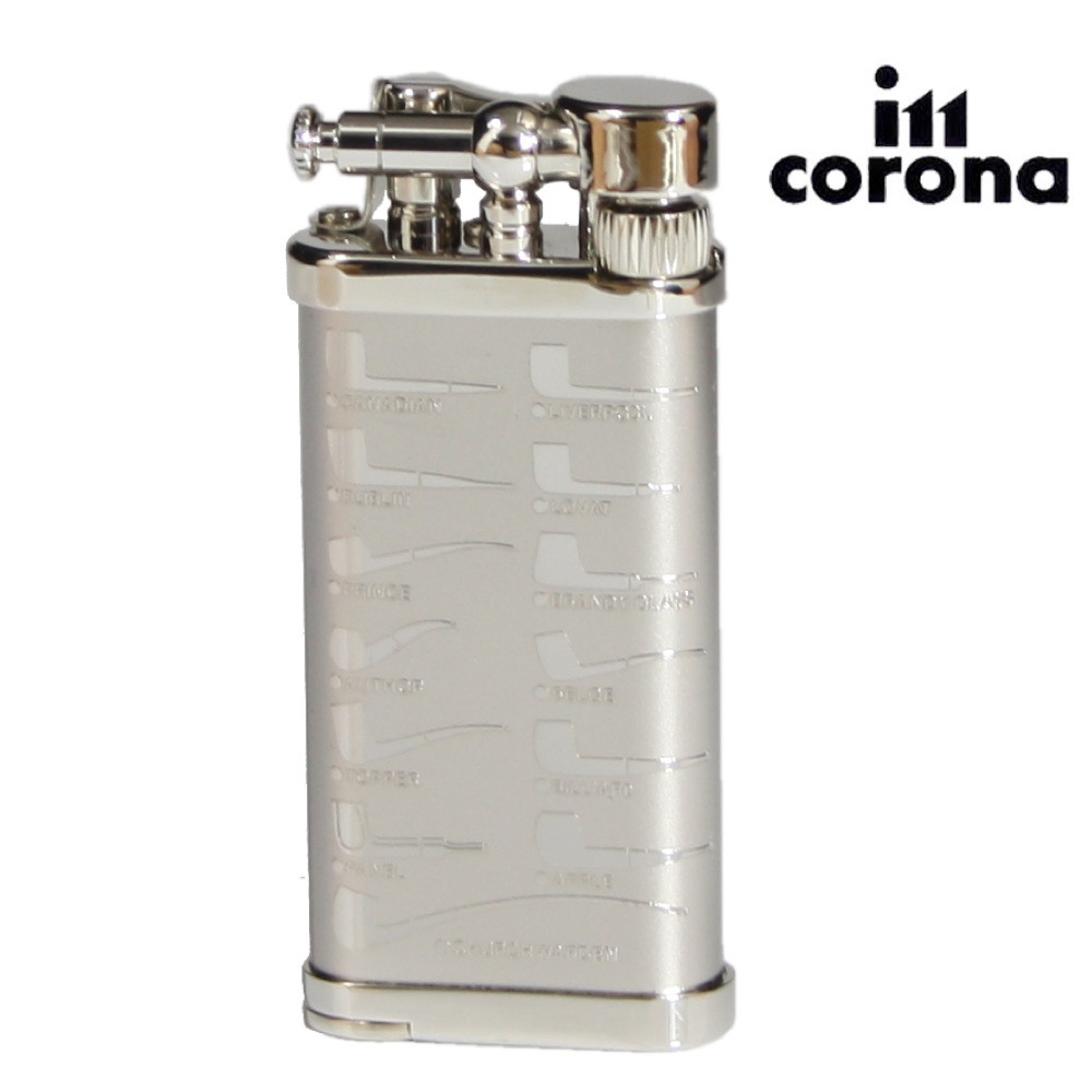 IM Corona - Old Boy Rhodium Pipe Lighter (64 6415) - GQ Tobaccos