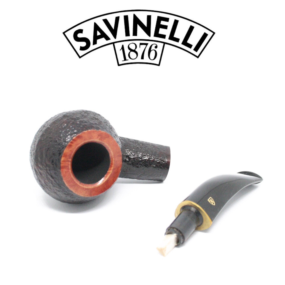 Savinelli - Roma 673 KS Rustic - 6mm Filter Pipe - GQ Tobaccos