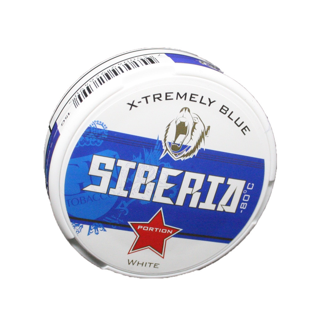 Siberia - -80 Degrees Xtremely Blue White - Tobacco Chew Bags