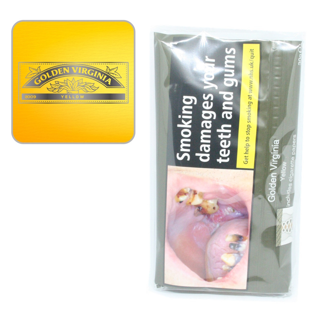Golden Virginia Yellow Hand Rolling Tobacco 30g Pouch GQ Tobaccos golden-virginia-yellow-hand-rolling-tobacco-30g-pouch-gq-tobaccos