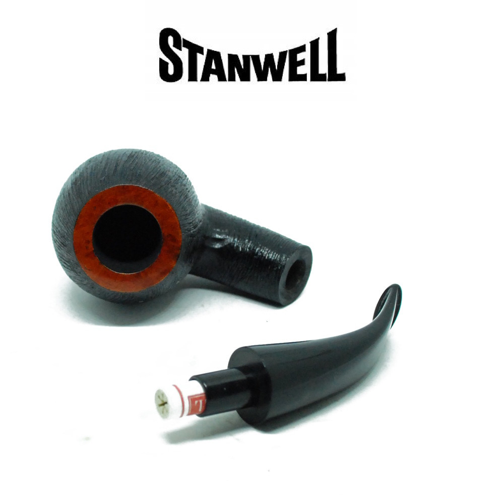 Stanwell - Brushed Black - 185 - 9mm Filter Pipe - GQ Tobaccos