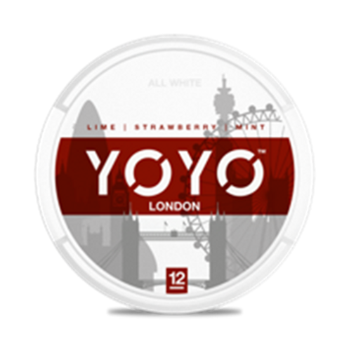 YoYo - London (Lime, Strawberry & Mint) - Tobacco Free Chew Bags - 12mg  (MAR 22 Dated)