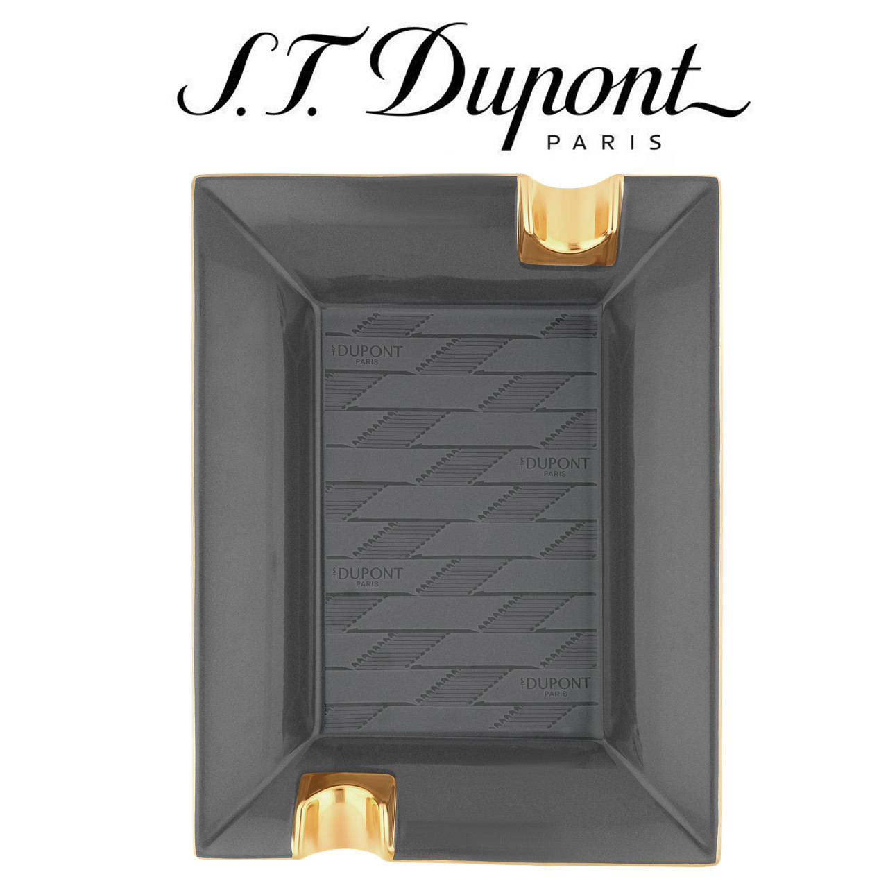 S.T. Dupont - Monogram 1872 - Cigar Ashtray - Black - GQ Tobaccos