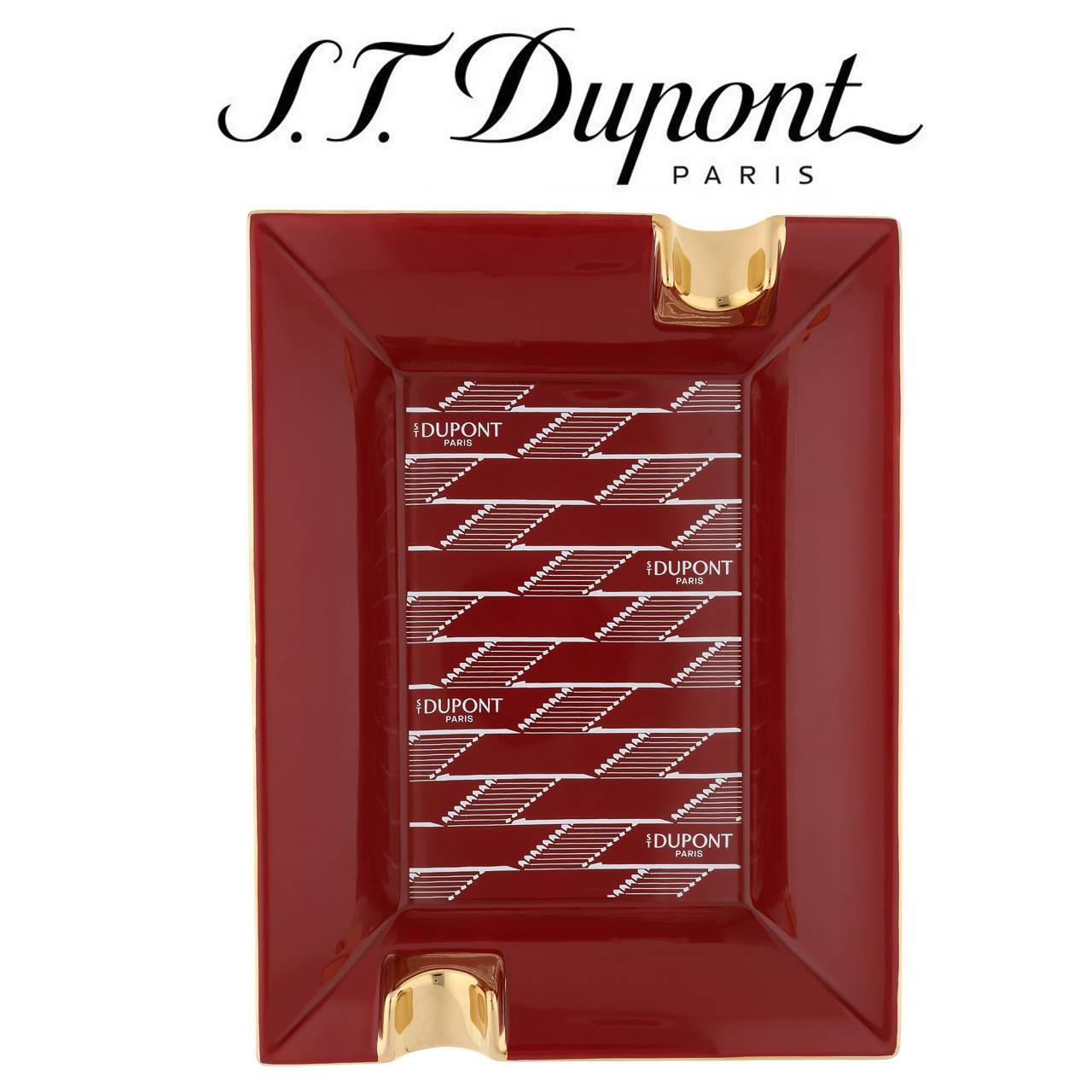 S.T. Dupont - Monogram 1872 - Cigar Ashtray - Burgundy Red - GQ