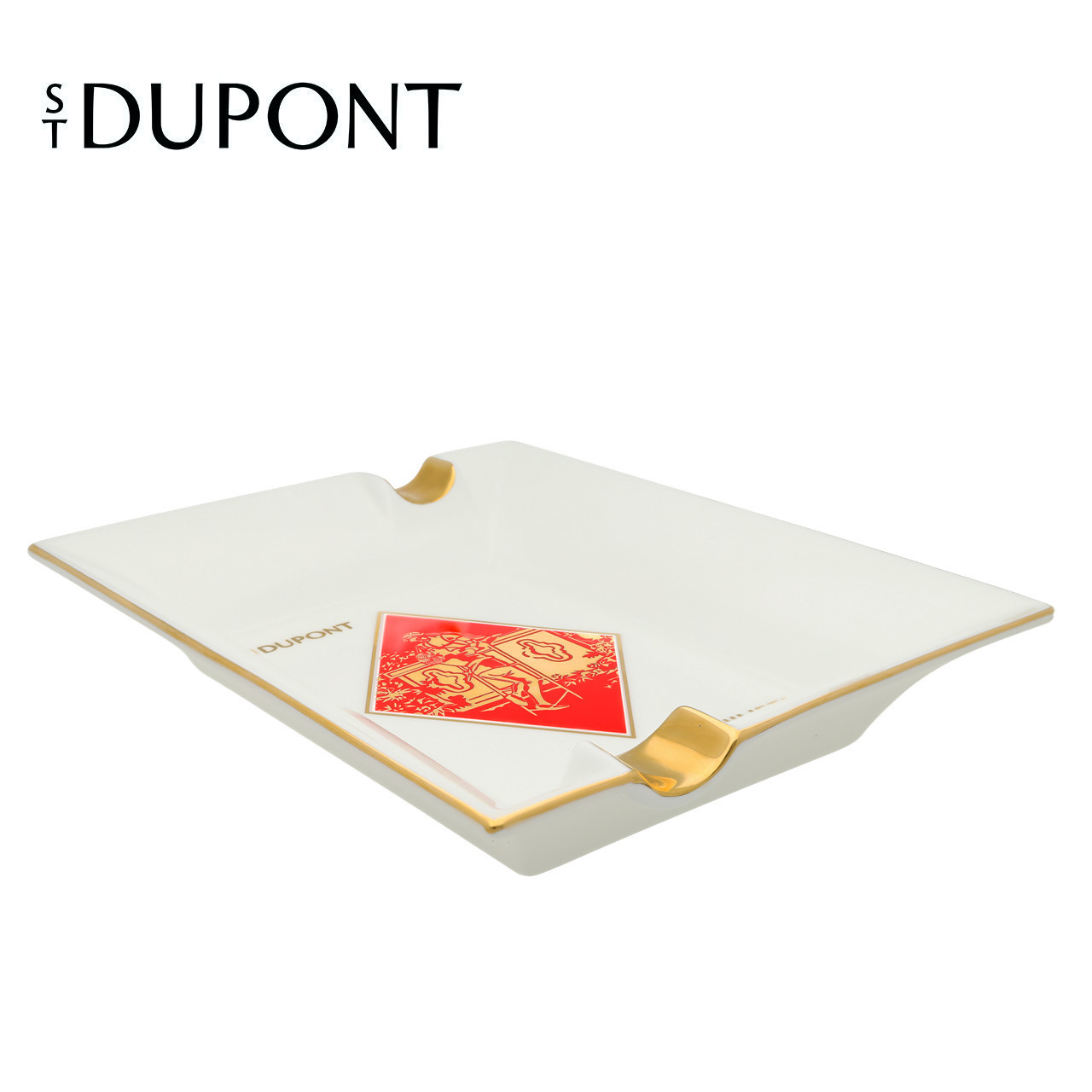 S.T. Dupont - Romeo Y Juliet - Porcelain Cigar Ashtray - White & Red