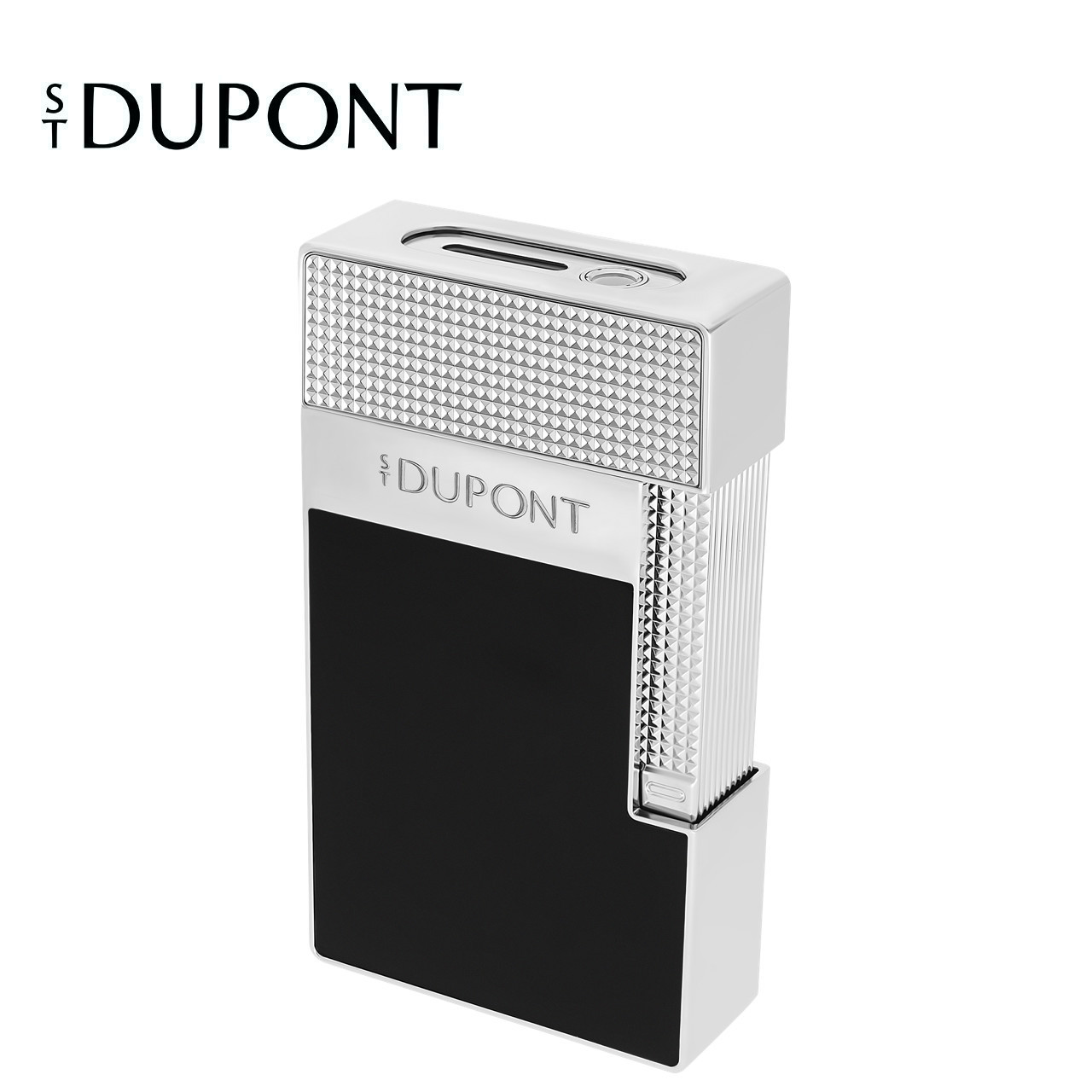 S.T. Dupont - Table Lighter - Black & Chrome - Jet & Soft Flame