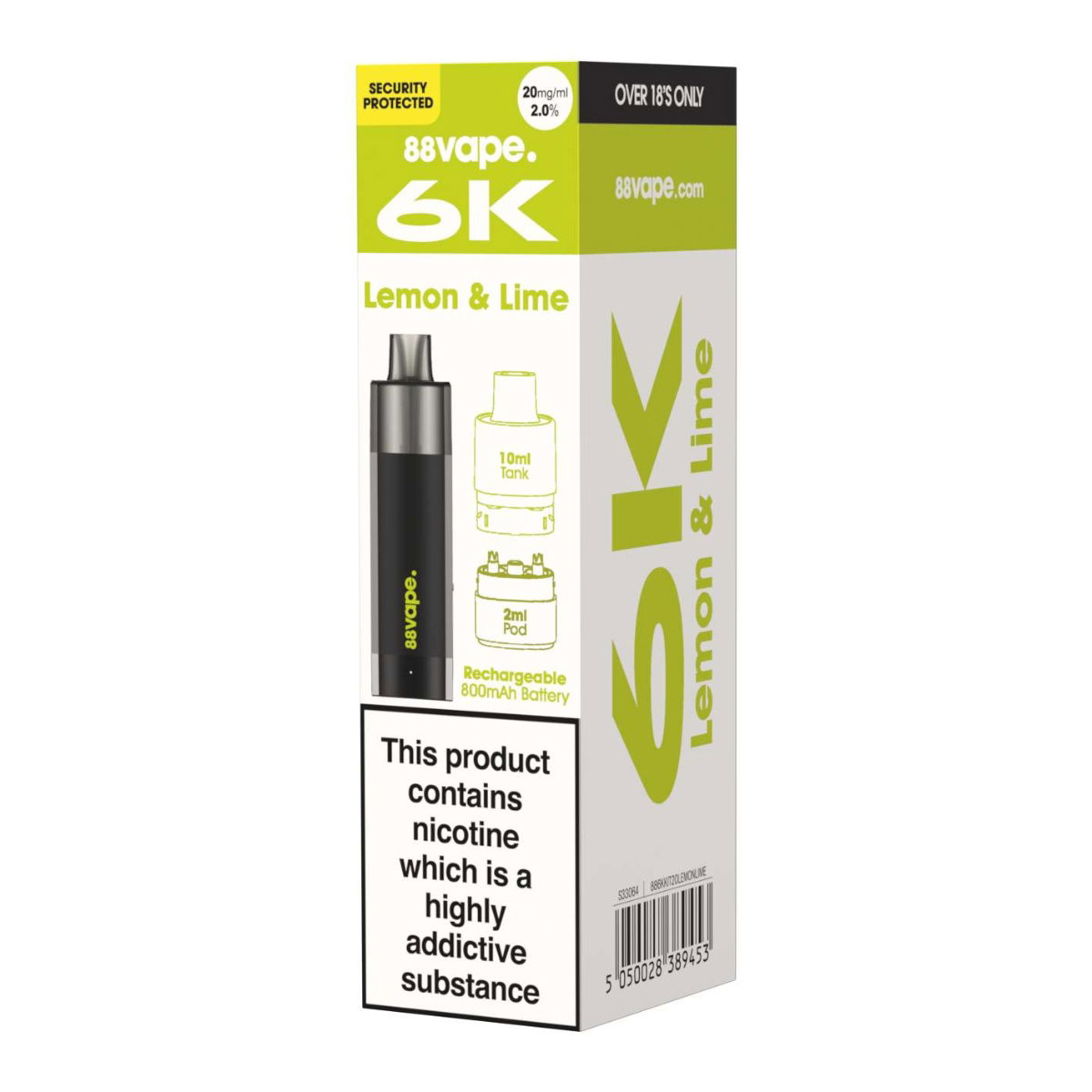 88 Vape Pre-Filled Pod Kit 6K Puffs  Rechargeable Vape Kit | GQ Tobaccos