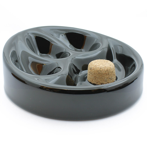 Round Black Pipe Ashtray with Knocker (520725)