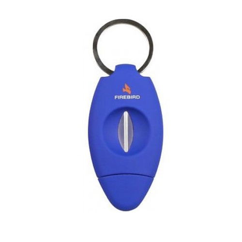Firebird by Colibri - V Cut Cigar Cutter - Blue - Keyring