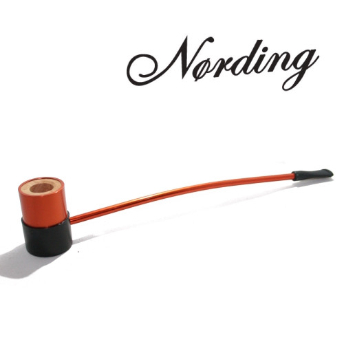 Erik Nording - Sailor Pipe - Aluminium Briar Lined - Orange Churchwarden