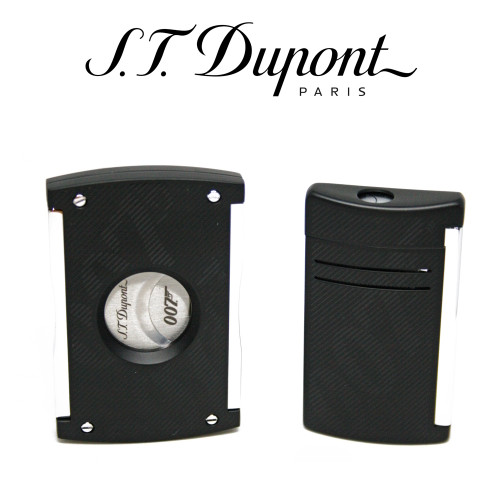S.T. Dupont - James Bond 007 - MaxiJet Gift Set - Cigar Cutter & Lighter - Black