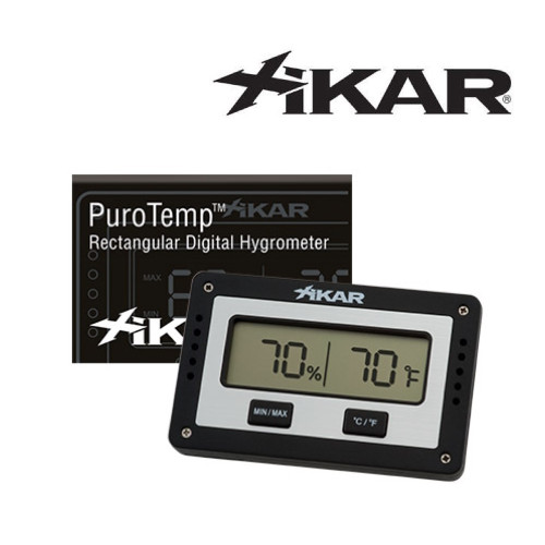 Xikar - Puro Temp- Digital Rectangle Hygrometer Xikar - Puro Temp- Digital Rectangle Hygrometer
