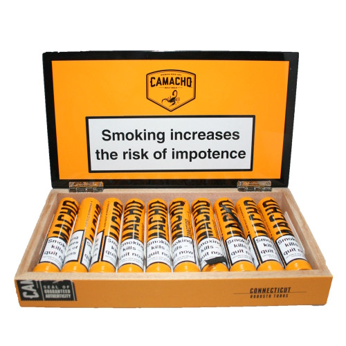 Camacho - Connecticut Robusto Tubos - Box of 10 Cigars