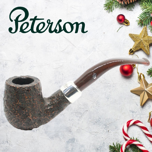 Peterson - Christmas Pipe 2019  - XL90 Sandblast Sterling Silver Mount Pipe