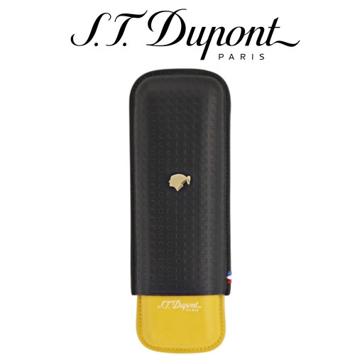 ST Dupont Cohiba Collection - Black & Yellow Leather Double Cigar Case