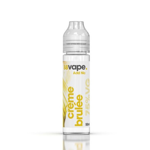 88 Vape - Creme Brulee- Short Fill 75% VG E-Liquid - 0mg