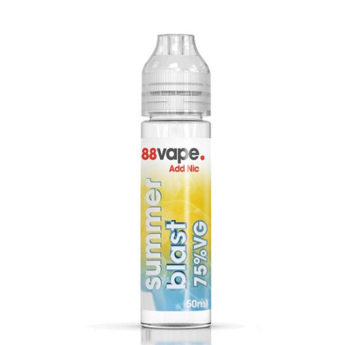 88 Vape - Summer Blast - Short Fill 75% VG E-Liquid - 0mg