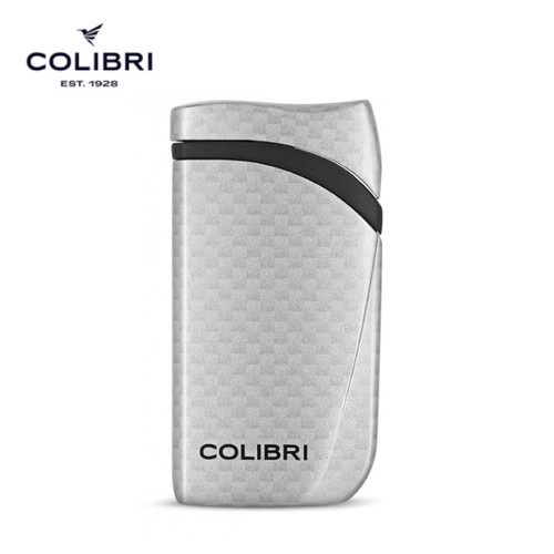 Colibri - Falcon Angled Single Jet Lighter - Carbon Silver