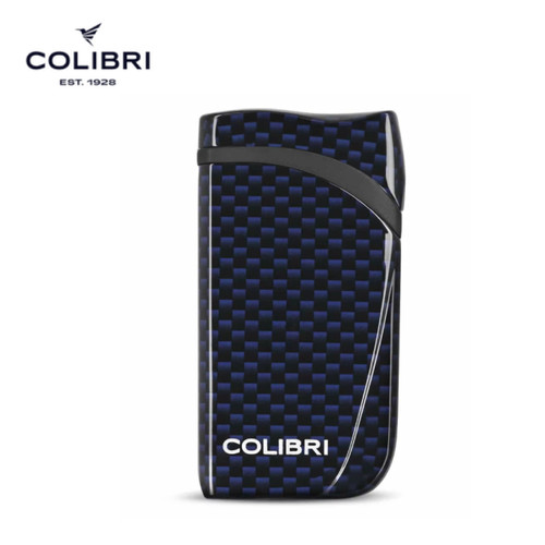 Colibri - Falcon Angled Single Jet Lighter - Carbon Blue Colibri - Falcon Angled Single Jet Lighter - Carbon Blue