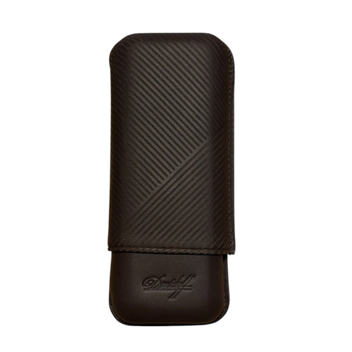Davidoff - R2 Double Cigar Case - for 2 Cigars - Brown Leather