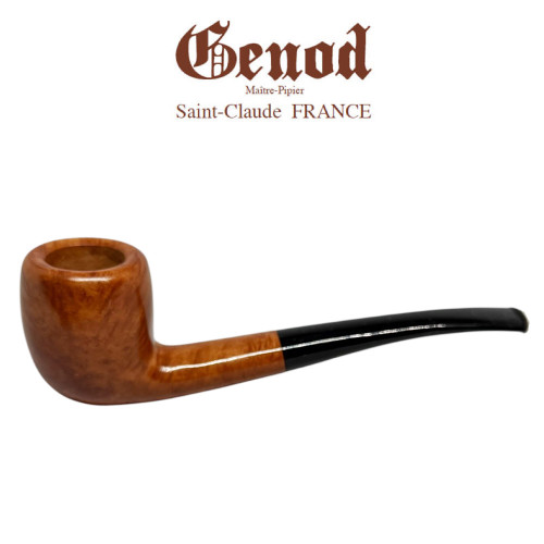 Genod -  Semi Bent Billiard - Natural Briar Pipe