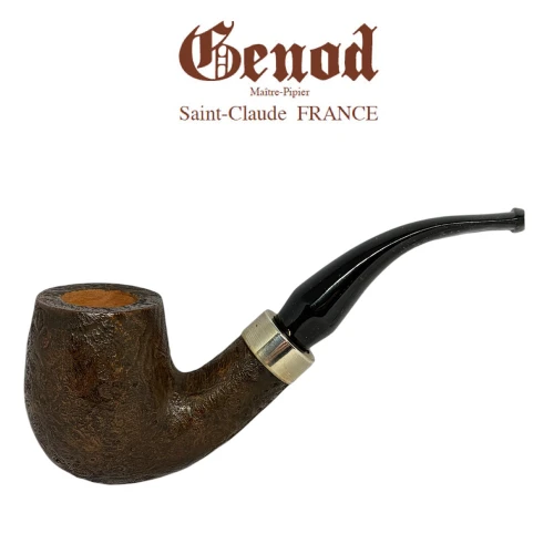 Genod -  Granite - Bent Billiard - Brown Briar Pipe