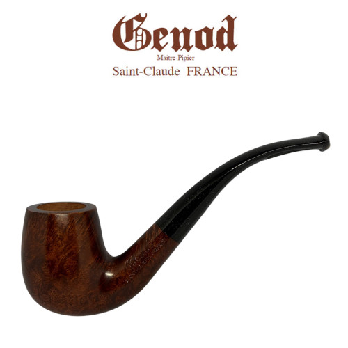 Genod -  Bent Billiard - Brown Briar Pipe