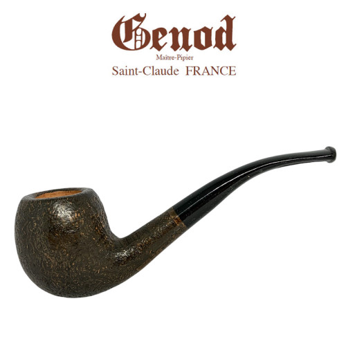 Genod - Granite - Bent Apple - Brown Briar Pipe