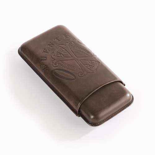 The OpusX Society - Spanish Nobuk Leather Triple Cigar Case - Brown