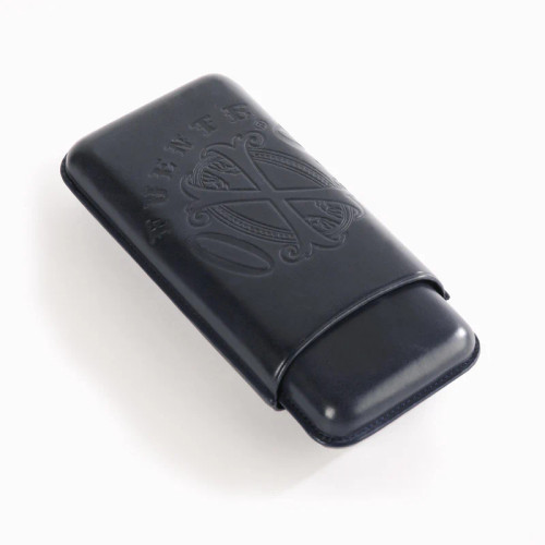 The OpusX Society - Spanish Nobuk Leather Triple Cigar Case - Blue