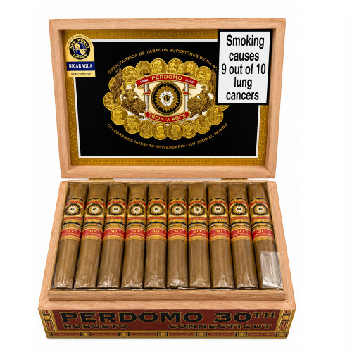 Perdomo - 30th Anniversary Connecticut - Robusto - Box of 30 Cigars