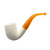 Star Meerschaum  - Rustic Bent Billiard - Yellow Stem