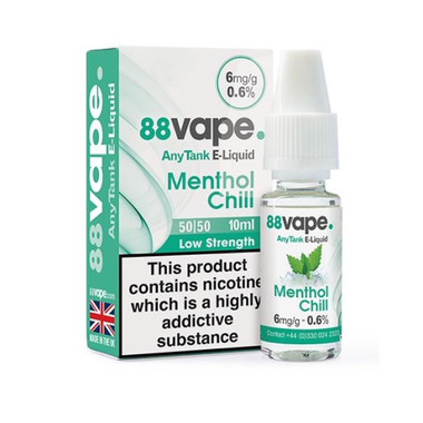 6mg menthol vape liquid 88 Vape - Menthol Chill E Liquid - 3mg /6mg - 20 x 10ml (200ml Total)