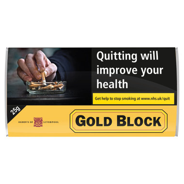 gold block pipe tobacco uk Ogdens - Gold Block - 25g Pipe Tobacco