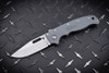 Demko Knives AD20.5 Clip Point Stonewashed Blade Shark Lock w/ Gray Textured Grivory Handles