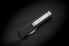 Microtech Knives UTX-85 II Signature Series D/E OTF Automatic Knife Stonewash Blade Black Handle - 232II-10S