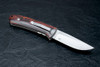 Bob Dozier Knives Custom Liner Lock Knife Satin Finish Drop Point Blade w/ Exotic Wood Handles
