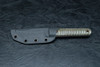 Terry Guinn Knives Fixed Blade Tanto Satin Finish w/ OD Green Linen Micarta Handle and Kydex Sheath