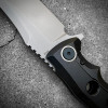 M3 Tactical Tech CCT Folder Stonewash Blade w/ Black Full Titanium Frame or Carbon Fiber Show Side