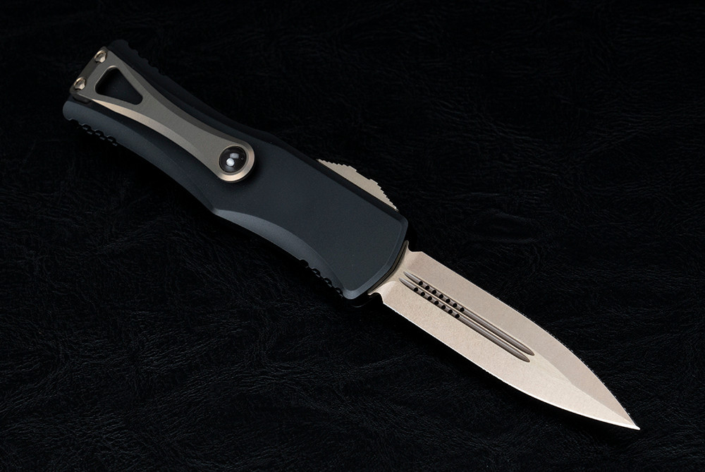 Microtech Knives Hera D/E OTF Automatic Knife Bronze Blade w/ Black ...