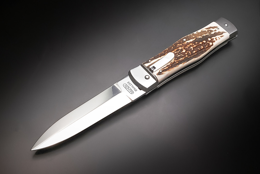 Mikov Knives Predator 241 Double Bolsters Hammer Lever Lock Automatic