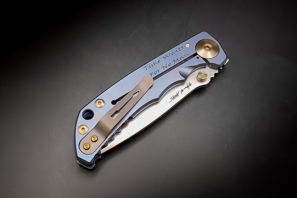 Spartan Blades Harsey Folder 2021 Special Edition Watch Works Stonewashed Blade w/ Titanium