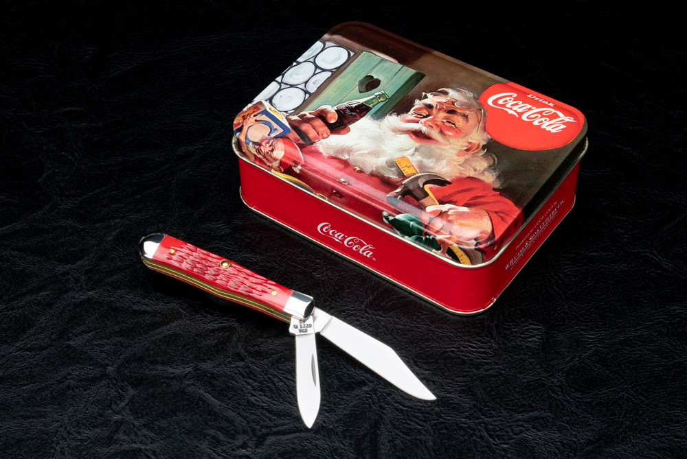 Case Knives 64700 Coke Bottle Polished Blade w/ Red Jigged Bone Handles ...