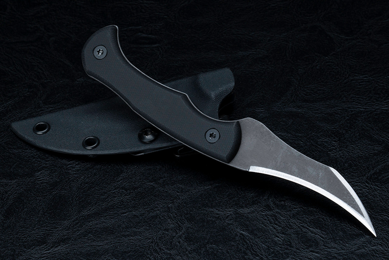 JB Knife and Tool Batwing Ditch Pik Fixed Blade Knife Black Blade w