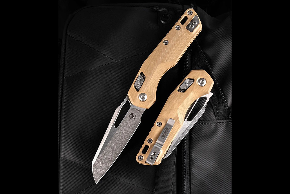 Microtech Knives Microtech Standard Issue MSI RAMLOK Knife Stonewashed Blade w/ G10 / Carbon