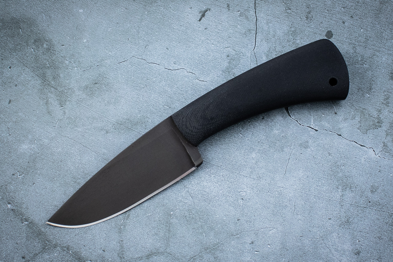 Winkler Knives Huntsman Black Blade w/ Black Laminate Handle and