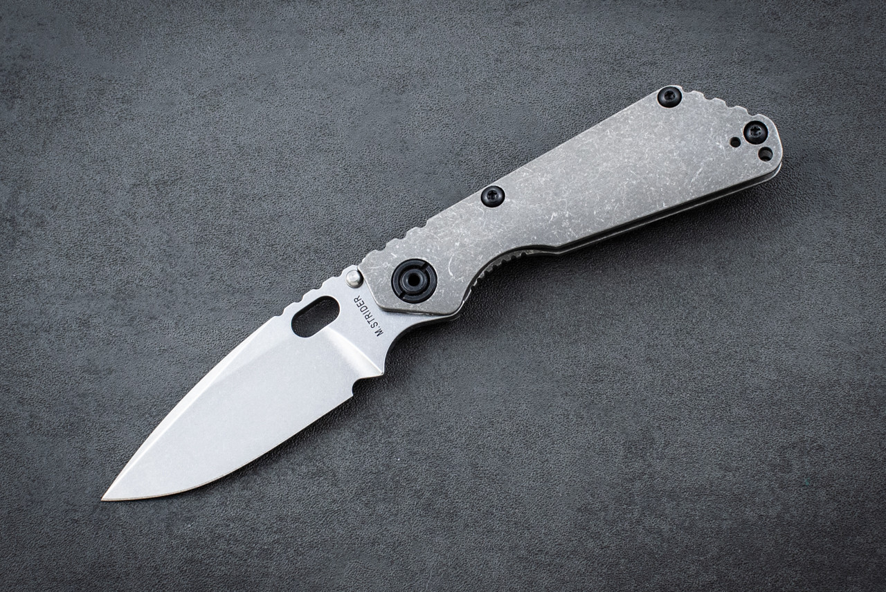 Strider Knives SnG MagnaCut Stonewashed Blade w/ Tumbled Grandpa